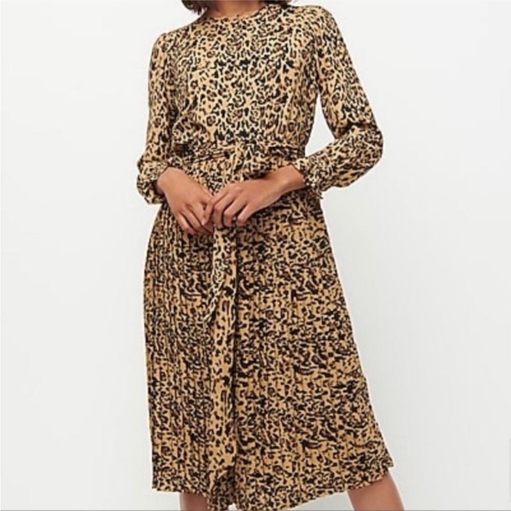 NWOT J. Crew Leopard Print Midi Dress